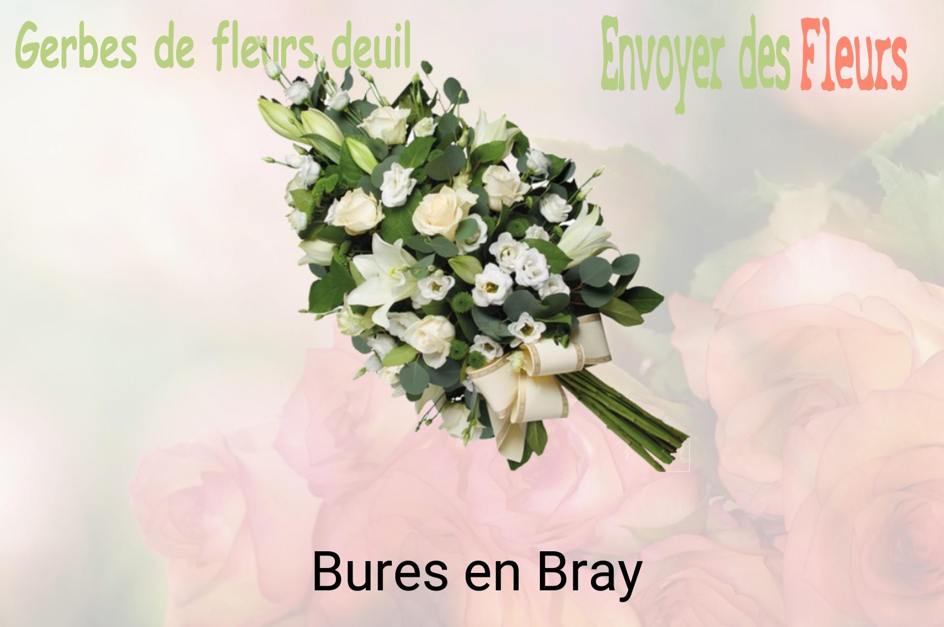 Gerbe de fleurs de deuil livrée à Bures-en-Bray